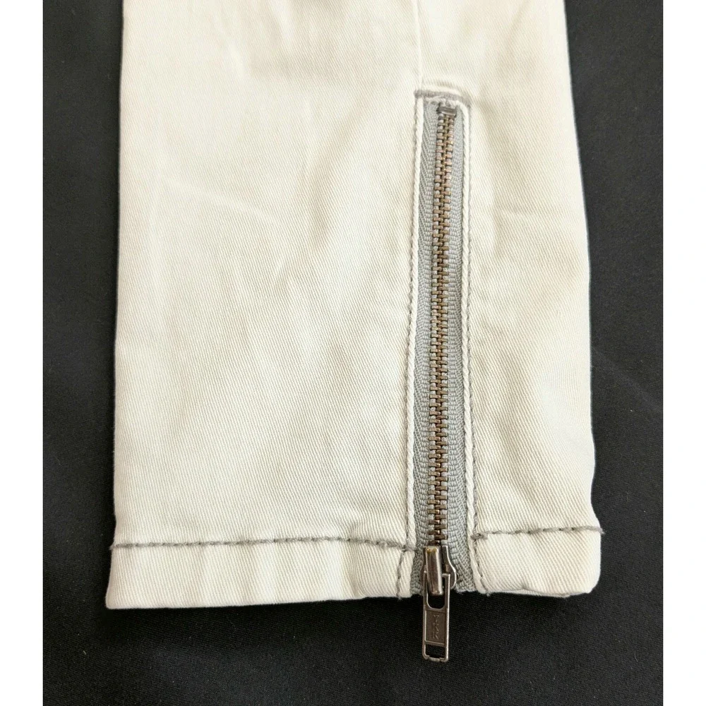 Free People Cargo Skinny Pants Button Fly Ankle Zip Beige Women's 25